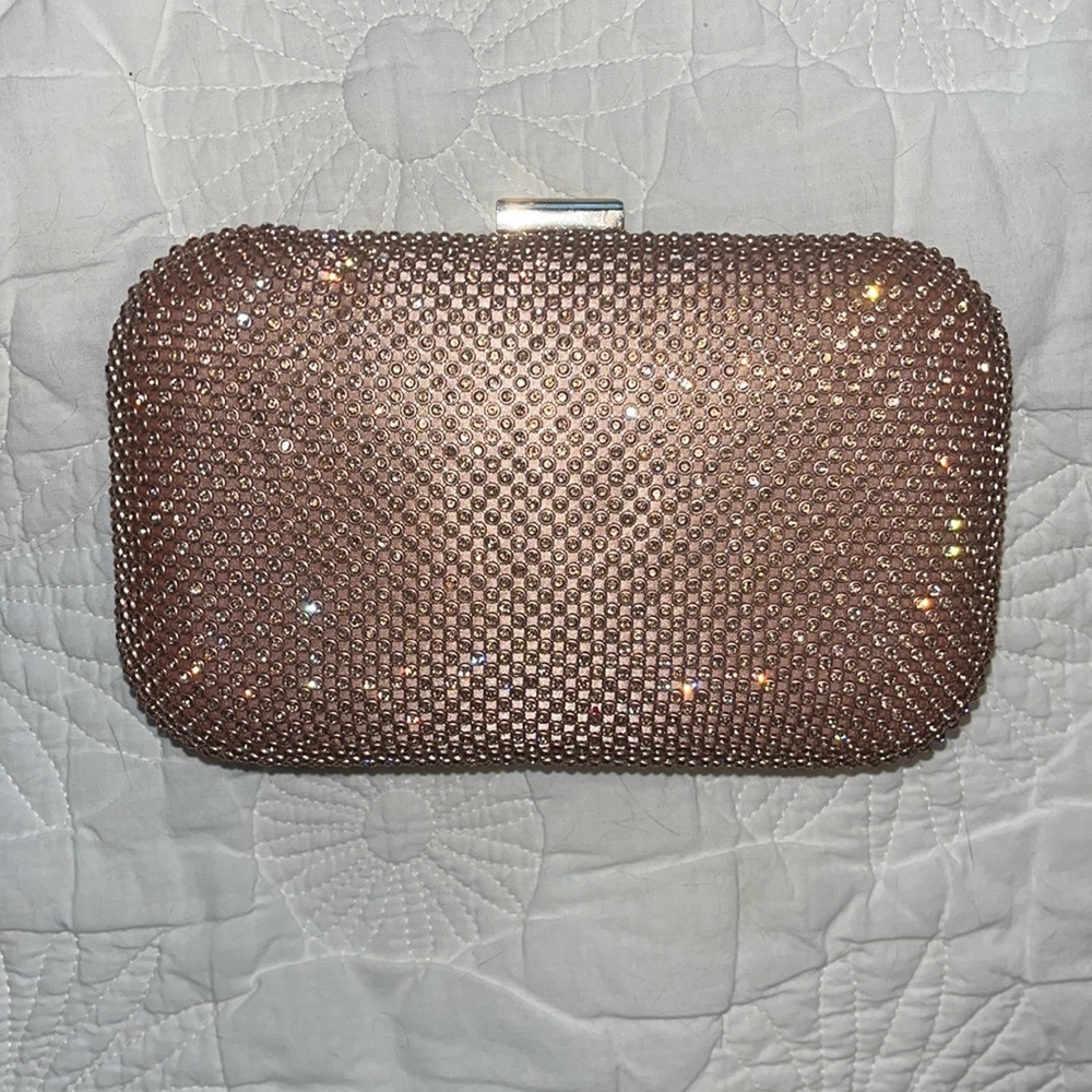 Rose gold clutch